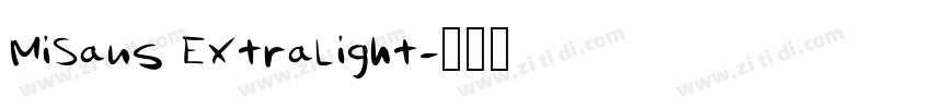 MiSans ExtraLight字体转换